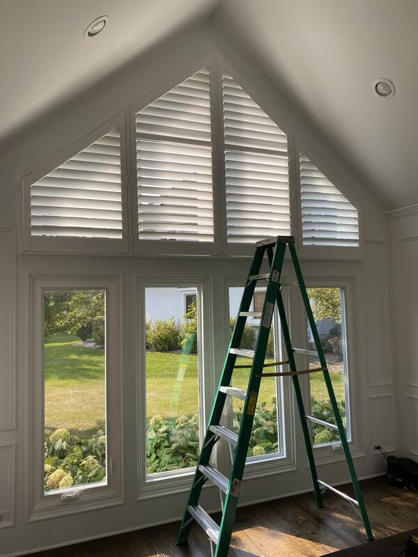 Specialty shape Hunter Douglas shutters